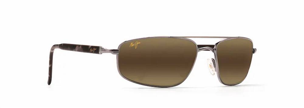 NEW MAUI JIM unisex - kahuna sunglasses in gunmetal/hcl bronze maui brilliant
